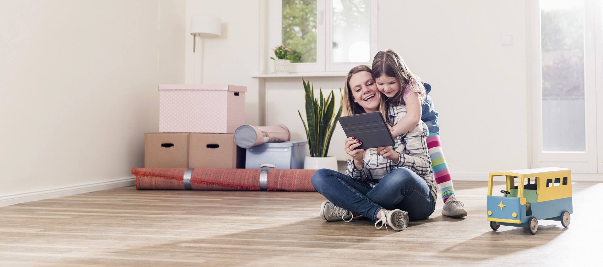 Family looking for new floors