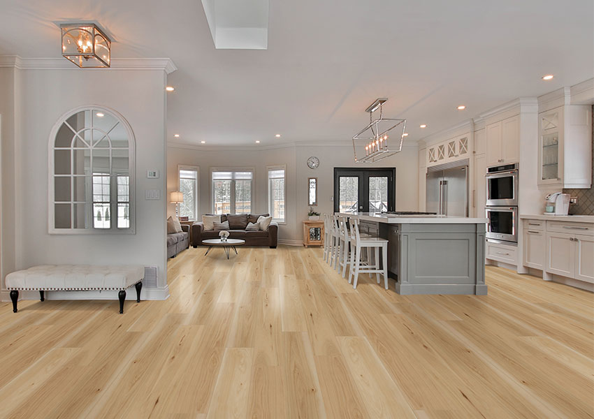 luxury vinyl plank flooring in kitchen